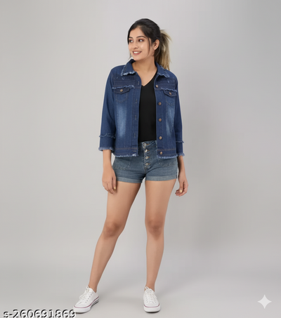 Denim womens jacket Blue