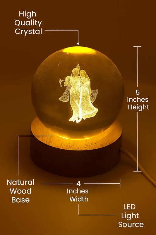 StarLaser Lord Krishna 3D Illusion Color Changing led lamp with Remote Gift for Birthday