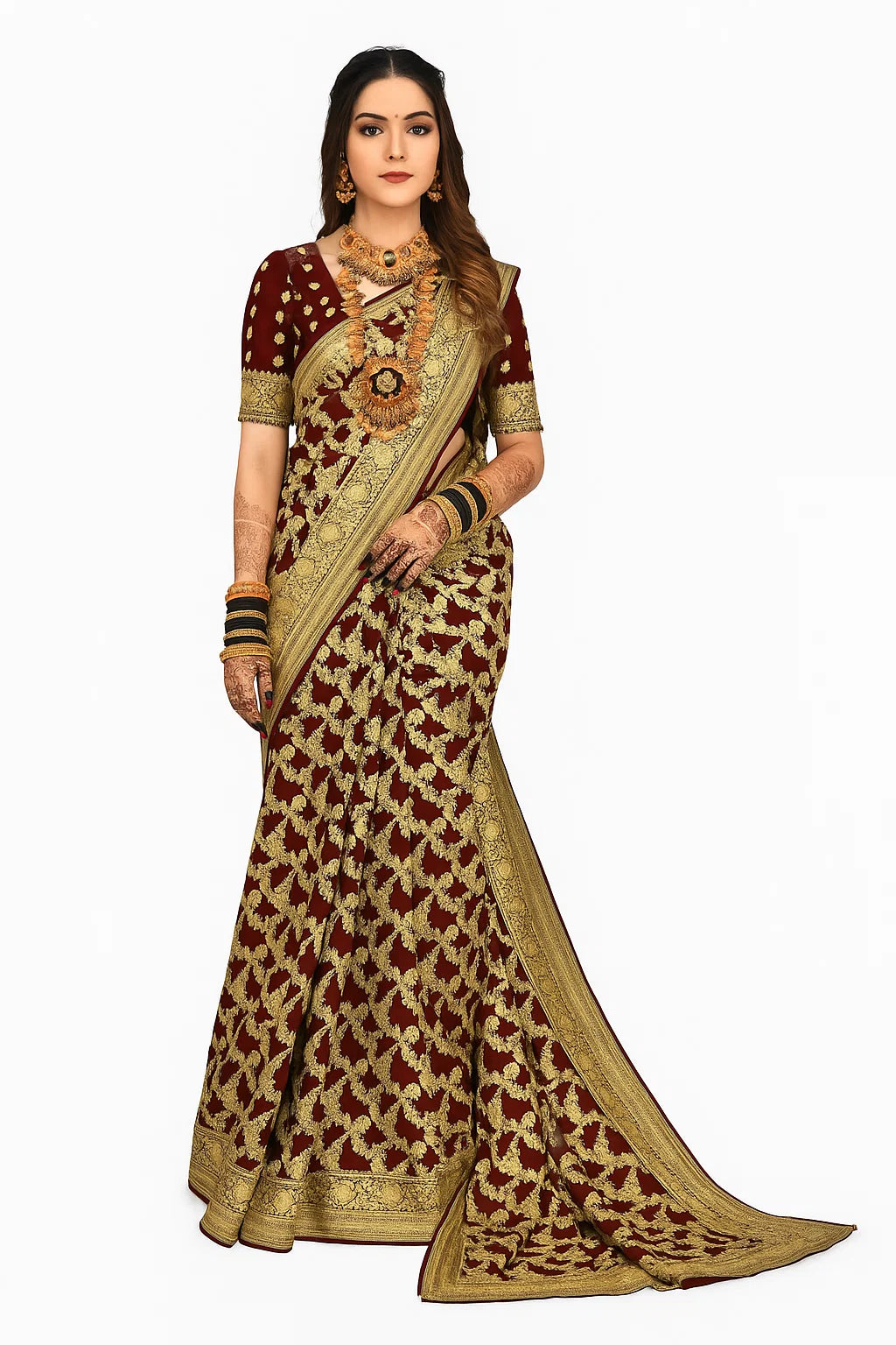 Jacquard Silk Fabric saree