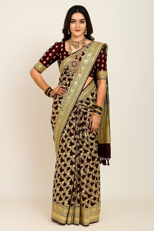 Jacquard Silk Fabric saree